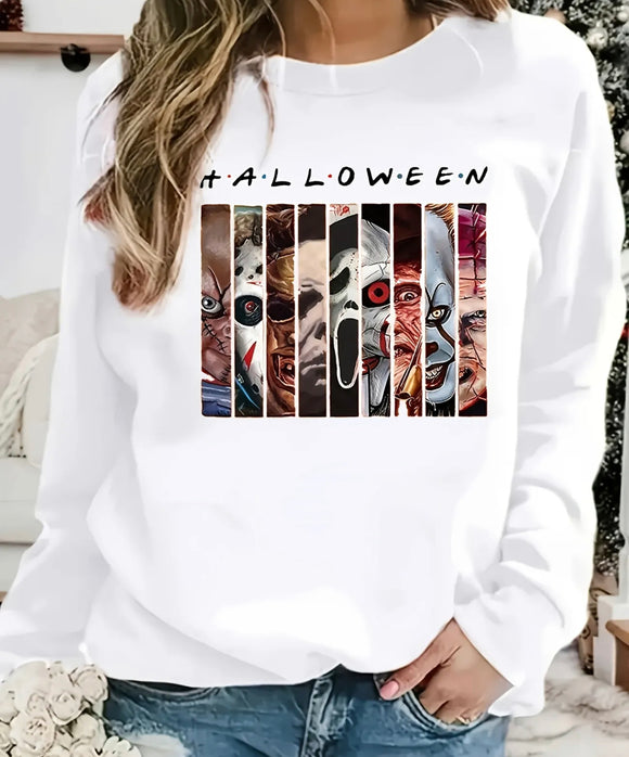 80s Halloween horror favorites pullover sweater