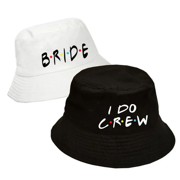 Bride I do crew bridal shower bacherolette party bucket hat