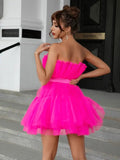 Ladies pink tulle tutu fashion doll dress