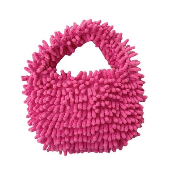 Ladies Fuzzy mini hobo handbag