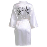 Bride team bride luxury satin wedding bachelorette robe braidemaids gift