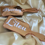 Custom name bridesmaid bride wedding bachelorette hair brush gifts