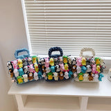 Adorable y2k 3d stuffed animal fashion handbag