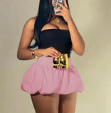 Ladies y2k chic mini puff skirt