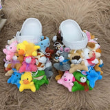 Trending 3d fun Stuffed animal teddy bear crocs inspired slippers slides shoes