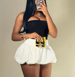 Ladies y2k chic mini puff skirt