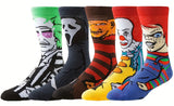 Unisex Classic Halloween horror 3d chucky Freddy scream it movie socks