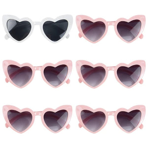 Bridal shower bachelorette party heart sunglasses braidsmaid bride matching sunglasses