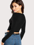 Cross front strappy crop top