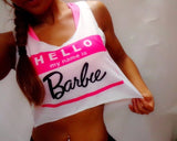 Hello my name is Barbie loose fit tank crop top