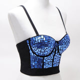 Ladies electric bustier corset bra top