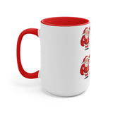 Santa clause and north pole Two-Tone Coffee Mugs, 15oz