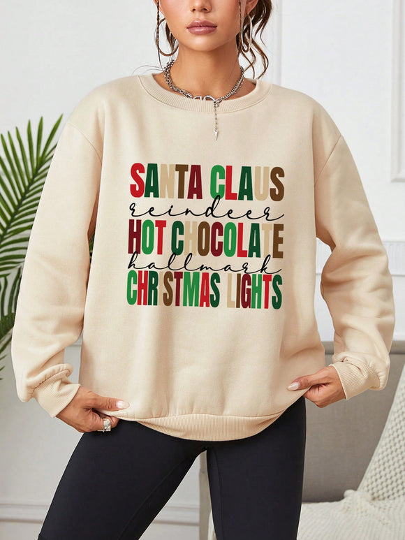 Women Christmas graphic pullover sweater