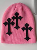 Retro Cross patch design beanie hat