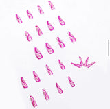 24pcs Luxury acrylic design press on false nails