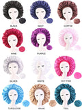 Personalize custom name initial satin silk hair bonnet for curly natural all hair types wigs