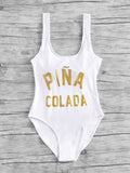 Pina colada monokini one piece bikini swimsuit