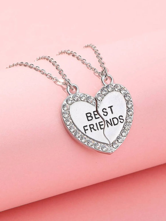 Bestfriends heart necklace bff gift necklace