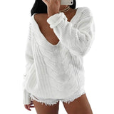 Loose fit off the shoulder fashion sweater top
