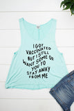 Stay away from me Funny text tank top