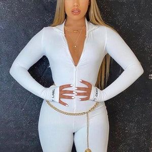 Ladies letter lucky cutout biker Bodycon bodysuit