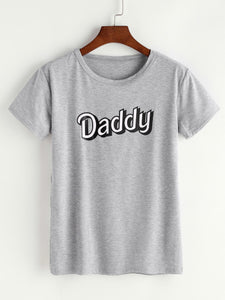 Daddy printed text tshirt