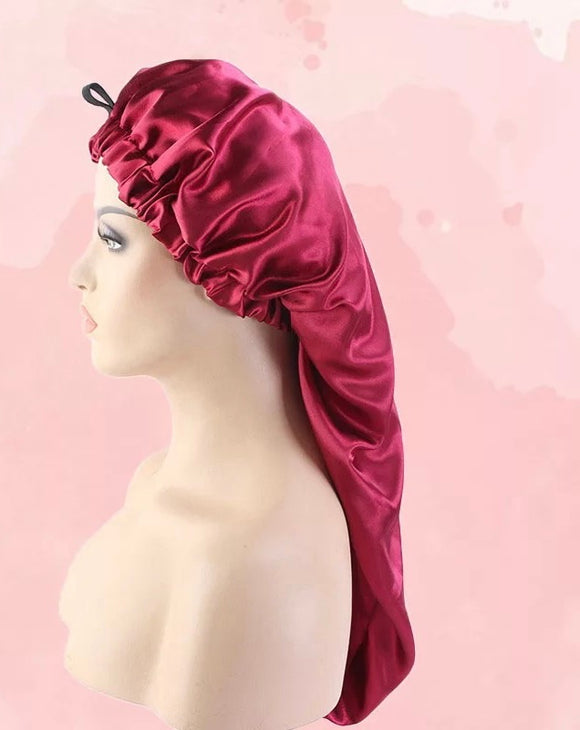 Ladies fashion trendy satin design long Hair bonnet for long styles braids wigs wholesale
