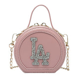 Luxury rhinestone mini LA chain handbag