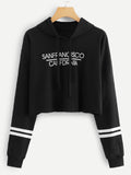 California text printed hoodie sweatshirt