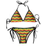 Women Jamaica flag 2 piece bikini swimsuit
