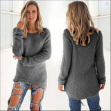 Comfy fuzzy long pullover sweater