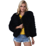 “Movie” fuzzy faux fur fashion jacket
