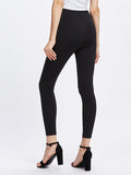 Lace up front skinny jeggings pants