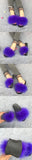“Icons doll” Fluffy fuzzy fur slides slipper