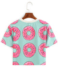 Donut touch my phone crop top