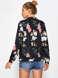 Floral passion bomber fashion jacket