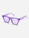Square oversize color retro sunglasses