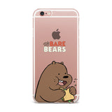 Funny we bare bears clear iPhone phone case