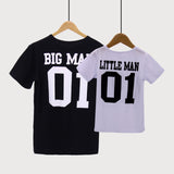 Big man little man matching father and son tshirt