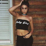 Baby girl letter tube crop top