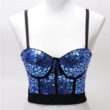 Ladies electric bustier corset bra top