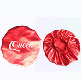 Personalize custom name initial satin silk hair bonnet for curly natural all hair types wigs