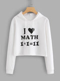 I love math print pullover sweatshirt