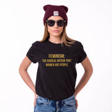Feminism printed text tshirt