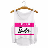 Hello my name is Barbie loose fit tank crop top