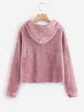 Fluffy comfy pullover hoodie sweater