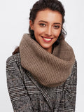 Oversize knitted infinity scarf