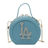 Luxury rhinestone mini LA chain handbag