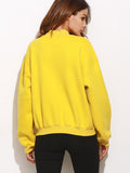 Yellow alien style turtle neck sweater