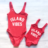 Island vibes Mommy and me baby matching swimsuit